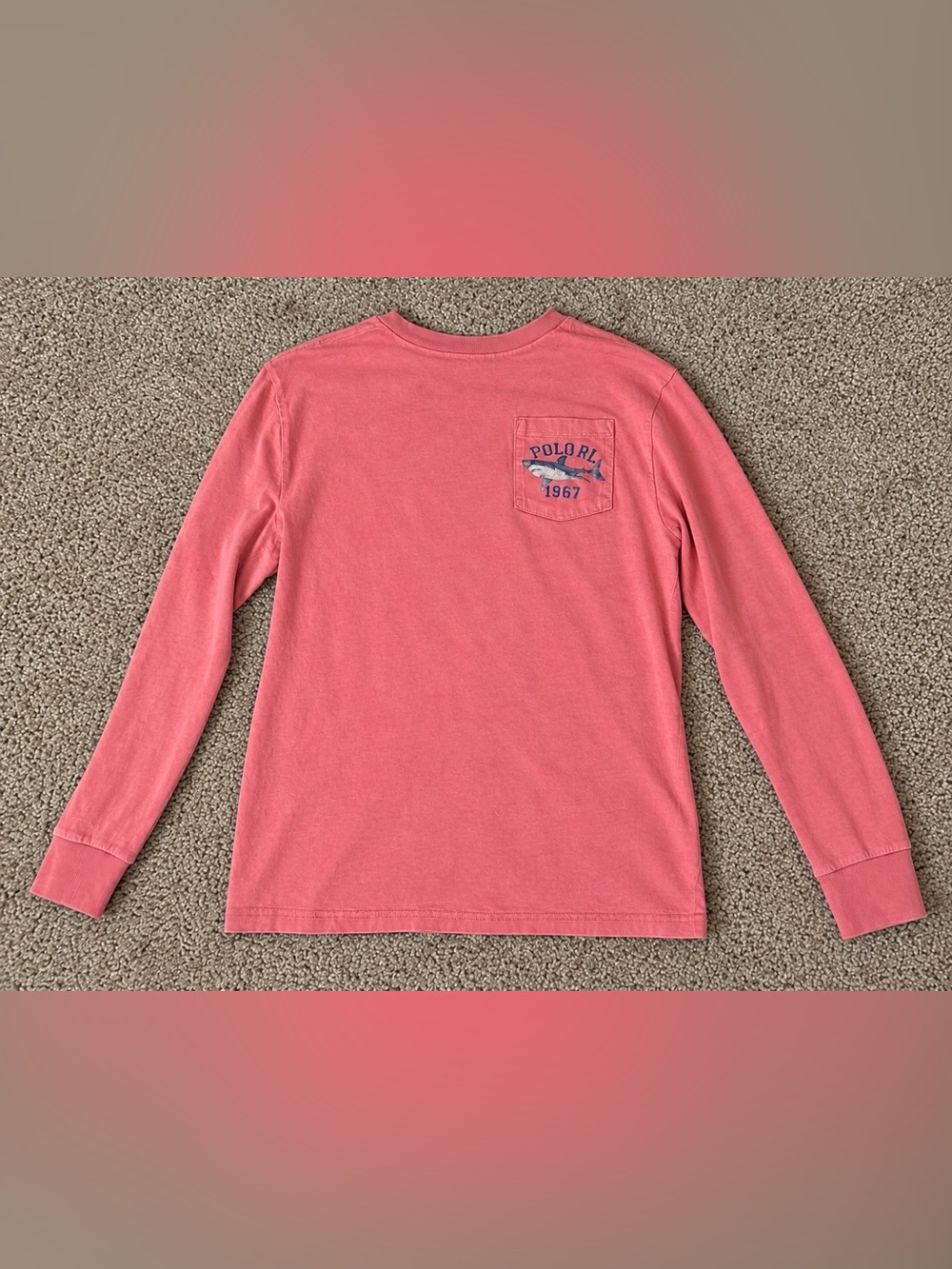 Polo by Ralph Lauren Kids Coral Long-Sleeve Pocket Tee